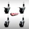 Service Caster 3'' SS Soft Rubber Swivel 1-1/4'' Expanding Stem Caster Set 2 Total Lock Brakes, 4PK SCC-SSEXTTL20S314-SRS-2-S-2-114 - alternate 2